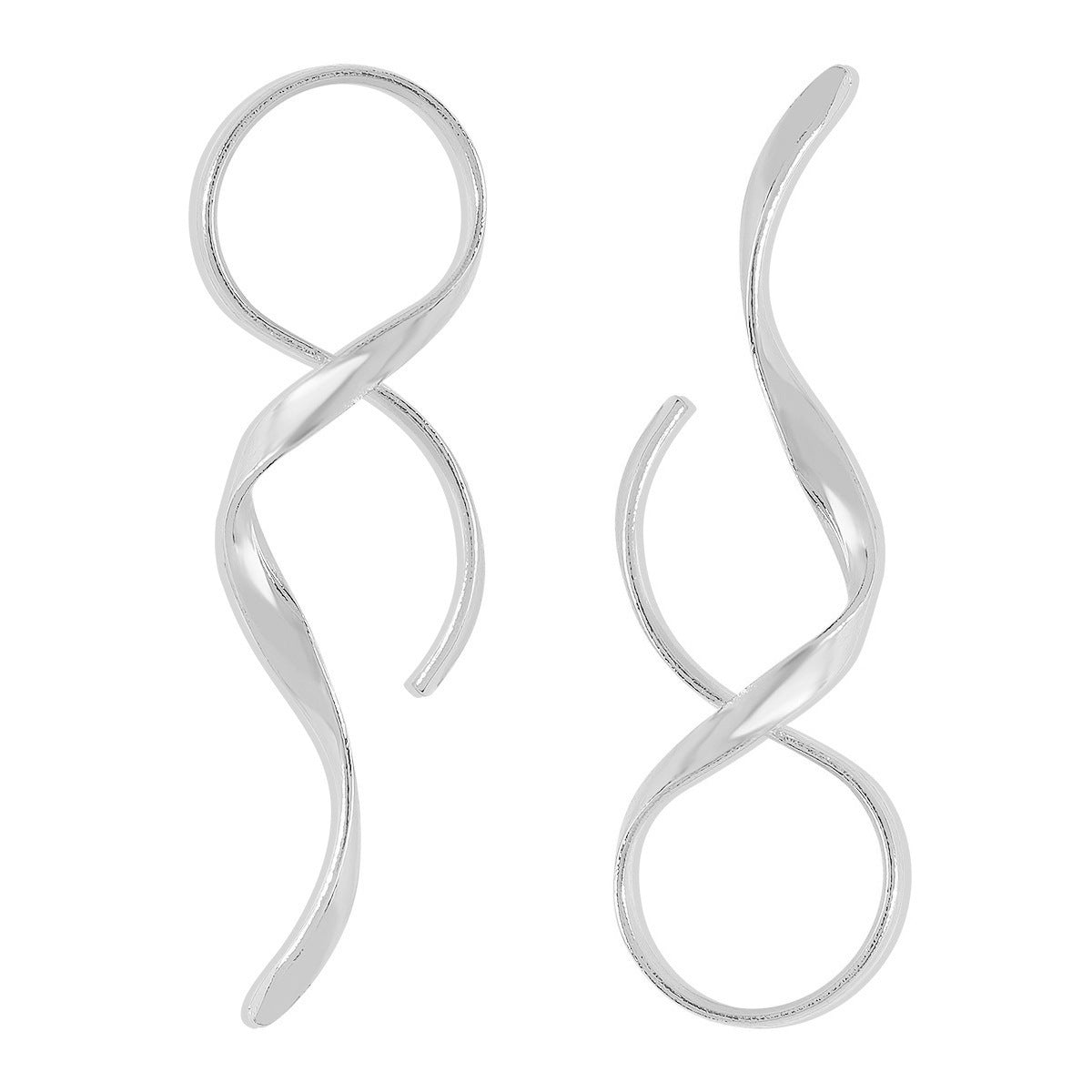 Simple Metal Asymmetric Fashion Earrings - E11977 - electronic accessories
