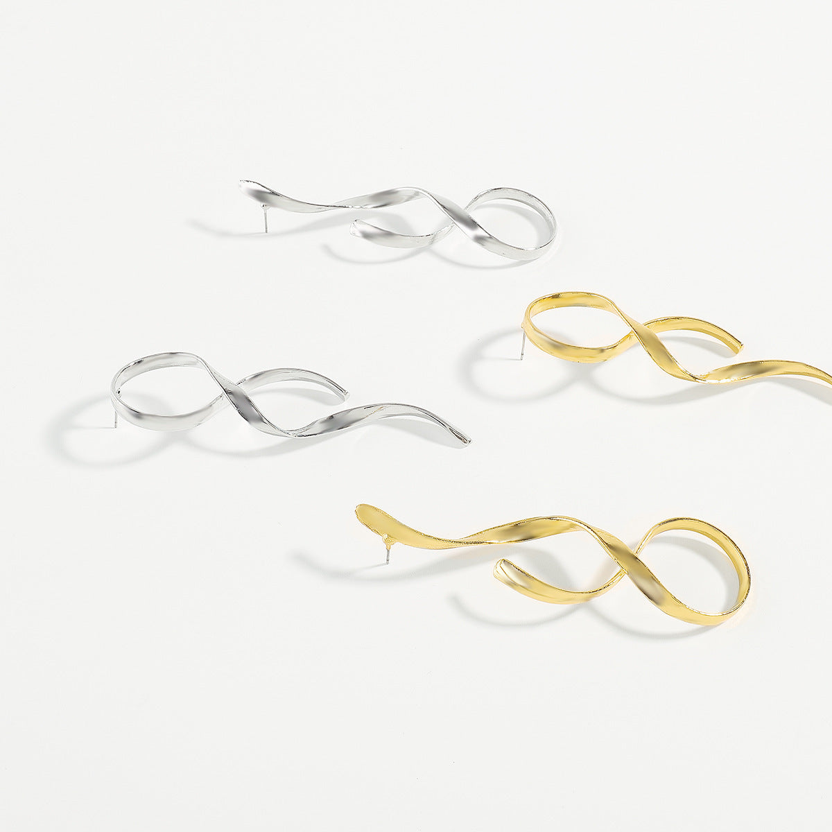 Simple Metal Asymmetric Fashion Earrings - electronic accessories