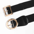 Simple Metal Pin Buckle Elastic Waist Belt