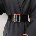 Simple Metal Pin Buckle Elastic Waist Belt