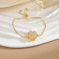 Simple Rotatable Flower Color-preserving Pure Copper Gold-plated Bracelet - Rotating 29 - electronic accessories