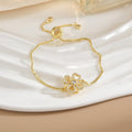Simple Rotatable Flower Color-preserving Pure Copper Gold-plated Bracelet - Rotating 32 - electronic accessories