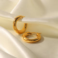 Simple Stainless Steel Earrings - JDE20118425 Gold - electronic accessories