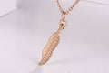 Simple Titanium Steel Clavicle Chain Leaf Pendant Long Necklace - electronic accessories