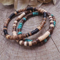 Simple Turquoise Wooden Bead Bracelet - electronic accessories