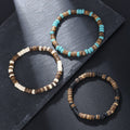 Simple Turquoise Wooden Bead Bracelet - electronic accessories