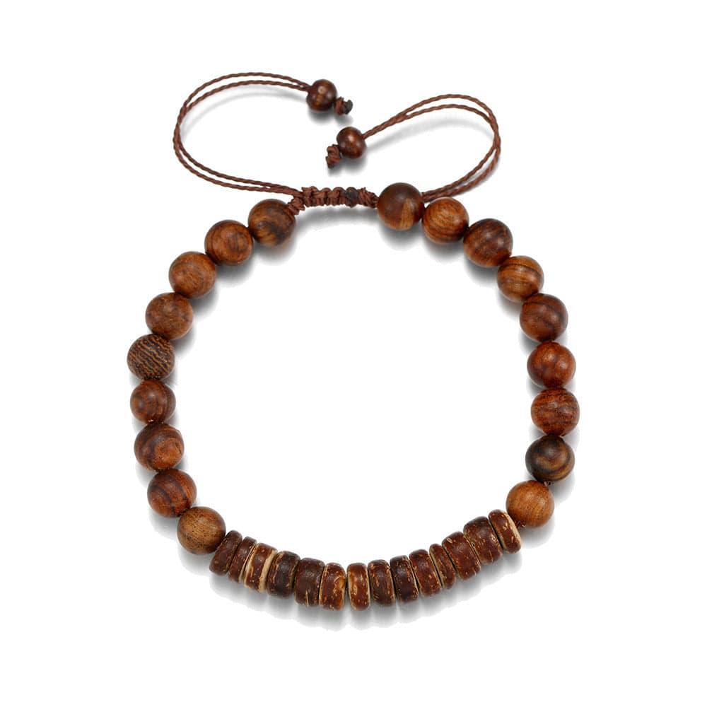 Simple Turquoise Wooden Bead Bracelet - ZJ12523 - electronic accessories