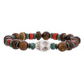 Simple Turquoise Wooden Bead Bracelet - ZJ12670 - electronic accessories