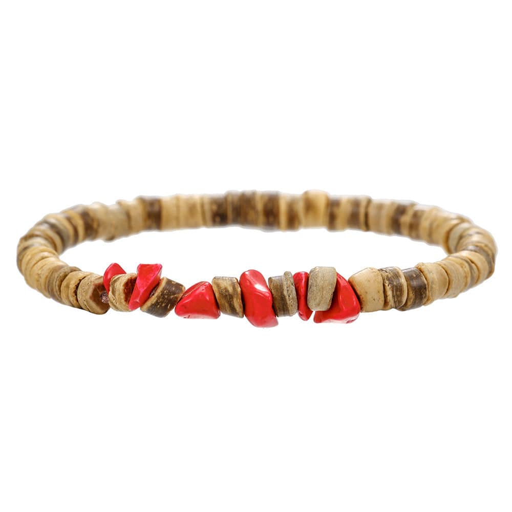 Simple Turquoise Wooden Bead Bracelet - ZJ12979 - electronic accessories