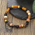 Simple Turquoise Wooden Bead Bracelet - ZJ13820 - electronic accessories