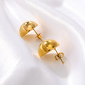 Simplicity Stainless Steel Plated Retro Elegant Earrings - NBE1335 / 18K - electronic accessories
