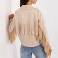 Single Breasted Tassel Women Jackets Vintage