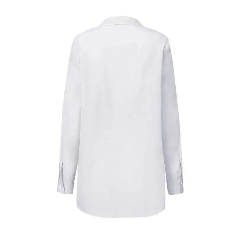 Slim Button White Shirt Women