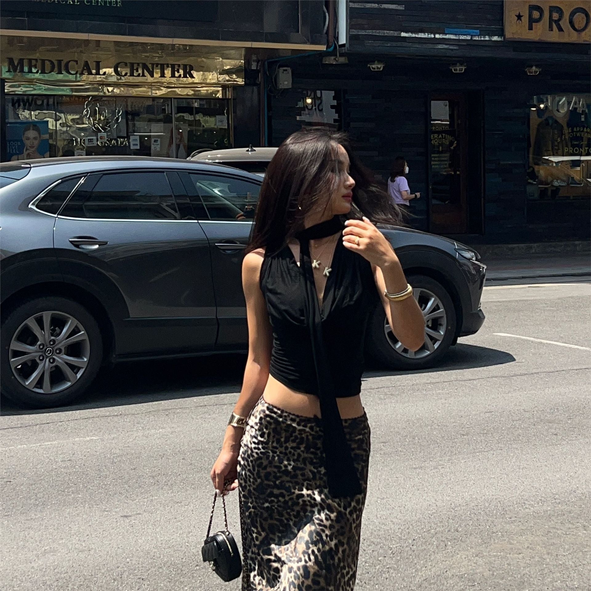 Slim Fit Slimming Swing Collar Design Blouse - Other