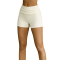Slim Knit Shorts for Women - Beige / S