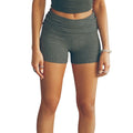 Slim Knit Shorts for Women - GRAY / S