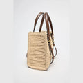 Small Crossbody Women’s Straw Handbag - APRICOT