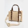 Small Crossbody Women’s Straw Handbag - APRICOT
