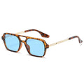 Small Frame Square Sunglasses Woman - Leopard Blue / other