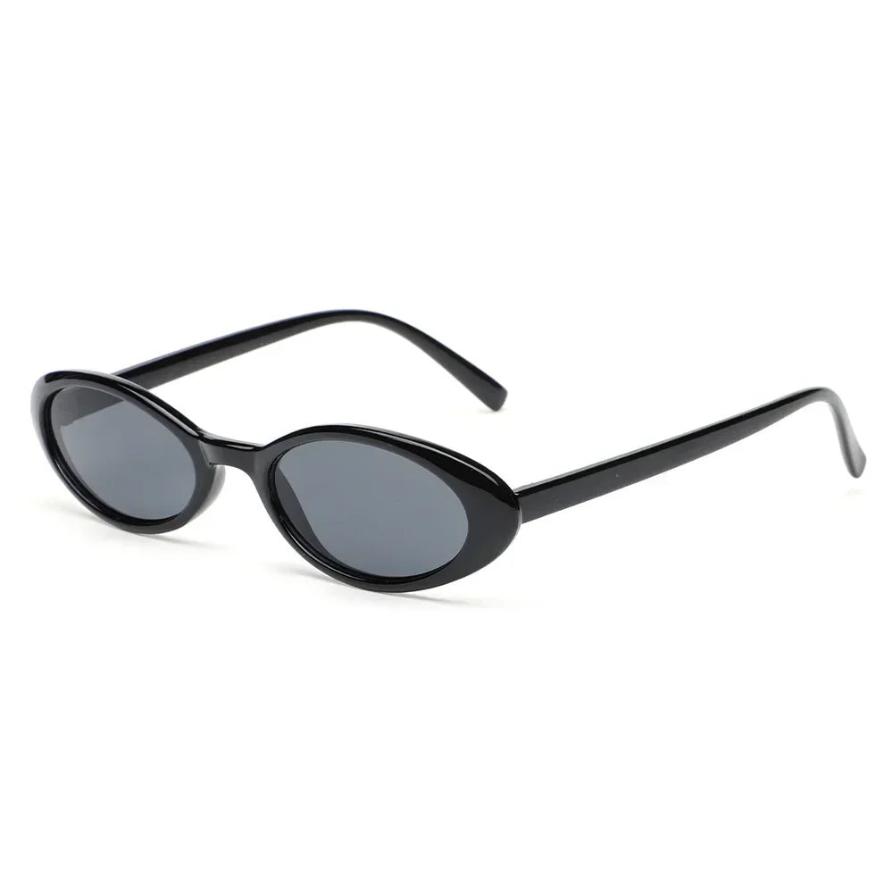 Small Oval Women’s Sunglasses - Black Grey / As Picture