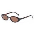 Small Oval Women’s Sunglasses - Leopard Brown / As Picture