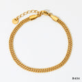 Small Round Bead Chain Necklace Bracelet Set - Gold B434 - electronic accessories
