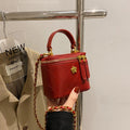 Small Shoulder Bucket Bag For Women - Red