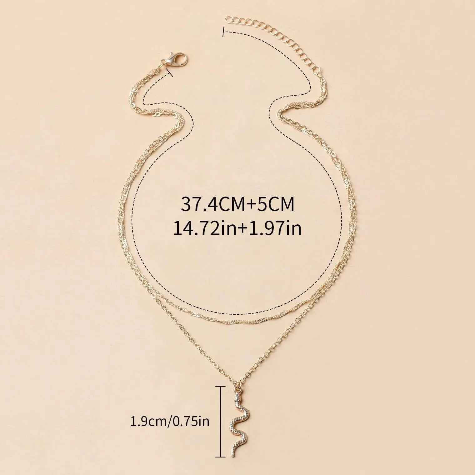 Snake Necklace Female Minority Simple - Gold - electronic accessories