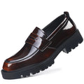 Soft Leather Breathable Loafers - Brown / 44