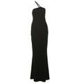 Solid Color Simple One Shoulder Backless Fishtail Dress - Black / L - Other