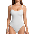 Solid Seamless Shaping Bodysuit Tummy Control Butt Lifting - WHITE / S