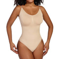 Spandex Bodysuit Thong String Shapewear - Beige / XS