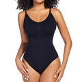 Spandex Bodysuit Thong String Shapewear - black / XXXL