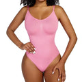 Spandex Bodysuit Thong String Shapewear - Pink / XS