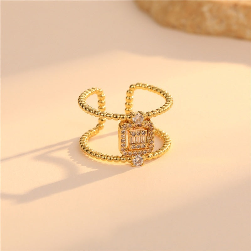 Special-interest Design Thick Type Open Ring - 14K Gold H12816 - electronic accessories