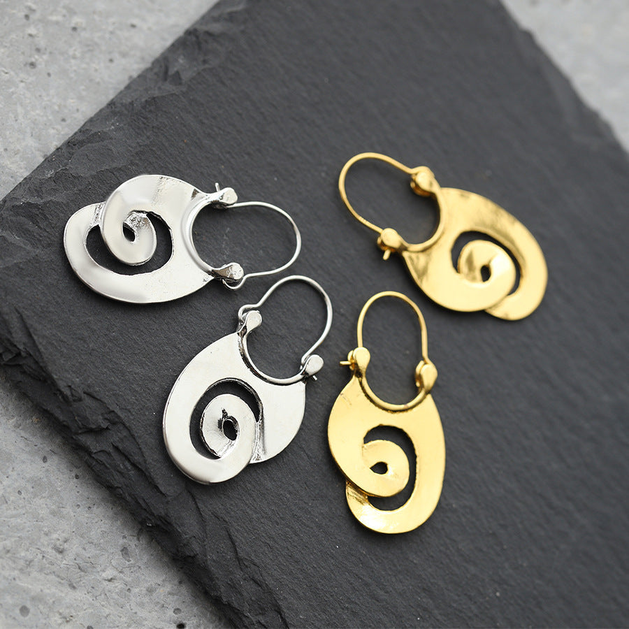 Spiral Design Ear Ring Retro Geometry - electronic accessories