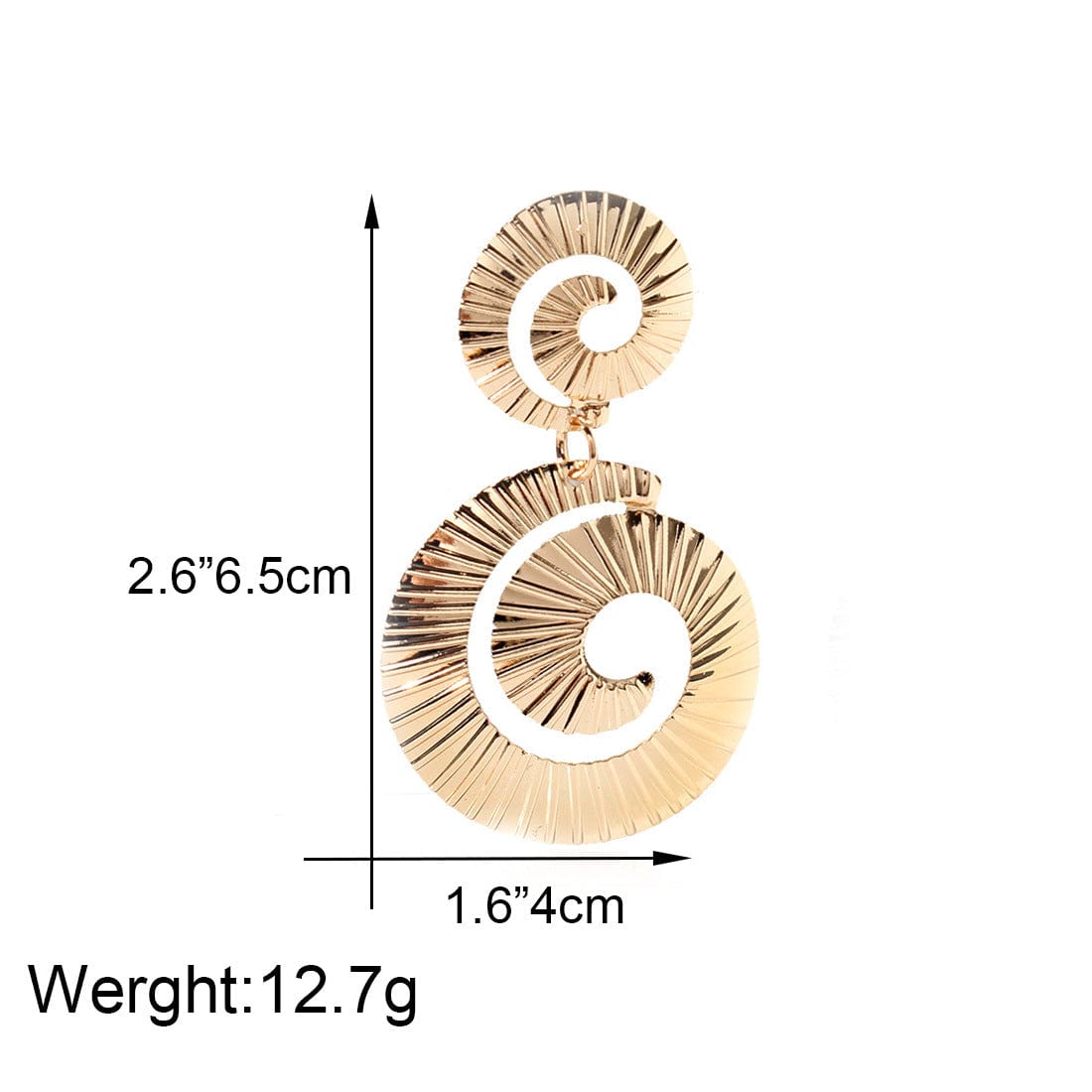 Spiral Earrings - Gold - electronic accessories