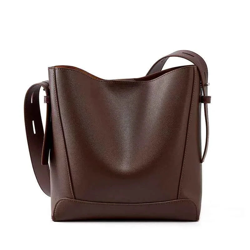 Split leather Cowhide Women Shoulder Bag