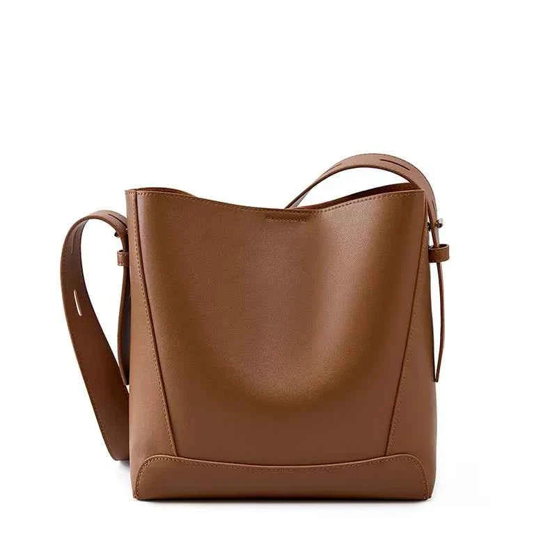 Split leather Cowhide Women Shoulder Bag
