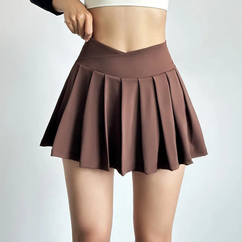 Sports Short Skirt Women - S / brown