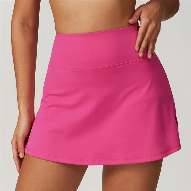 Sports Skirt With Shorts Nylon Gym Running
