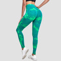 Sports Trousers Skinny Peach Hip Raise High Waist - Blue Green / L - Other