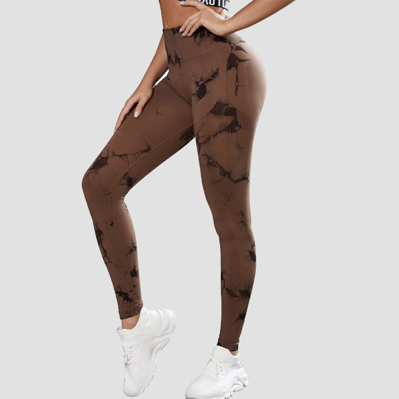 Sports Trousers Skinny Peach Hip Raise High Waist - Brown / L - Other