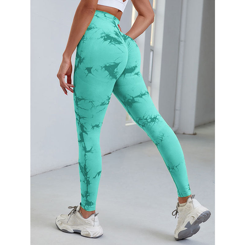 Sports Trousers Skinny Peach Hip Raise High Waist - Green / L - Other