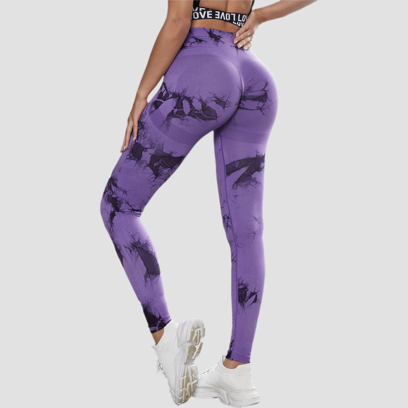 Sports Trousers Skinny Peach Hip Raise High Waist - Violet / L - Other