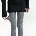 Spring Women’s Tights Striped Patchwork - Black / One Size