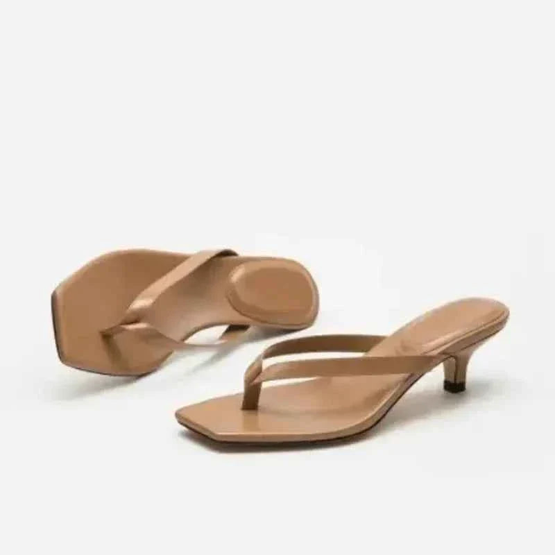 Square Toe Clip Sandals for Women