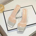 Square Toe Shallow Slippers High Quality