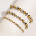 Stainless Steel Beads Daily Handmade Elastic Bracelet Bangle Waterproof