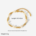 Stainless Steel Bracelet 6 Water Pearl Chain - DFB135 - electronic accessories